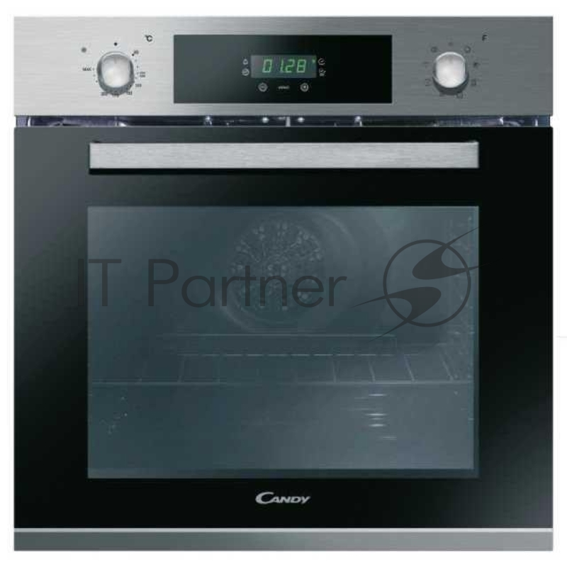 Встраиваемая электрическая духовка CANDY FCP615X/E1 / Дизайн: POP EVO. Цвет: нержавеющая сталь. 8 режимов. Режим CookLight для здорового питания. Сенсорный дисплей. Очистка AquaActiva. Эмаль класса А. Тангенциальное охлаждение. Сплошное стекло дверки