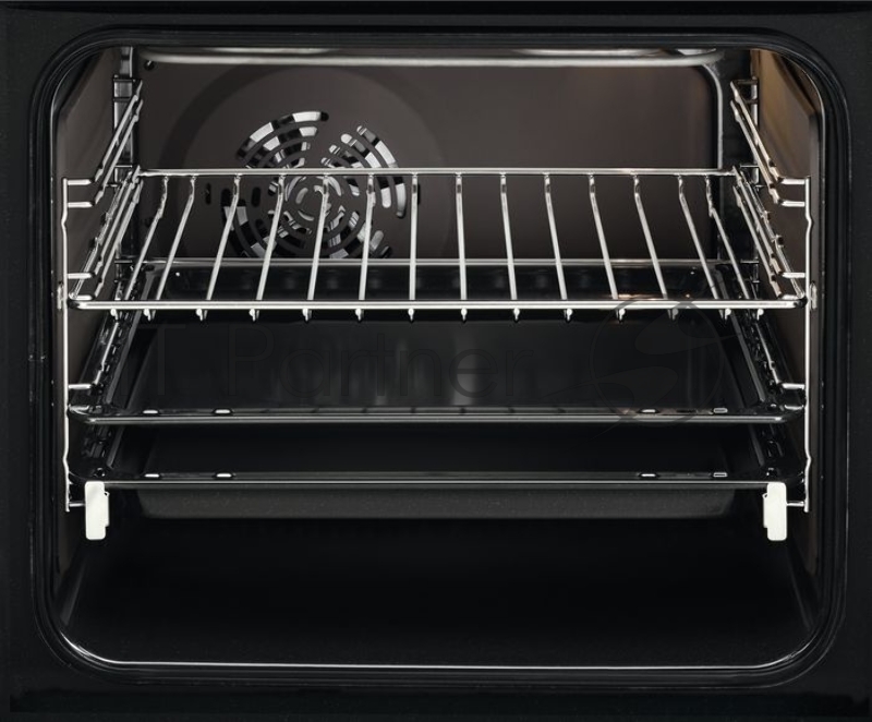 Встраиваемая электрическая духовка ELECTROLUX OEF5C50Z / SurroundCook, основной цвет - черный, утапливаемые переключатели, таймер отключения, отложенный старт, будильник, хромированные направляющие из нержавеющей стали, телескопические направляющие F