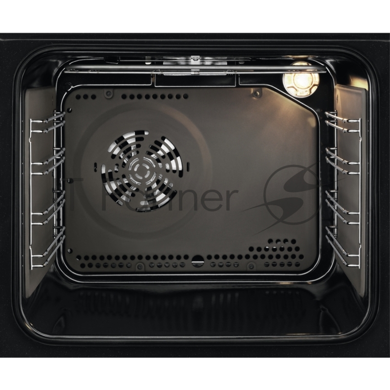 Встраиваемая электрическая духовка Electrolux OEF5C50V / SurroundCook, основной цвет - белый, утапливаемые переключатели, таймер отключения, отложенный старт, будильник, хромированные направляющие из нержавеющей стали, телескопические направляющие F