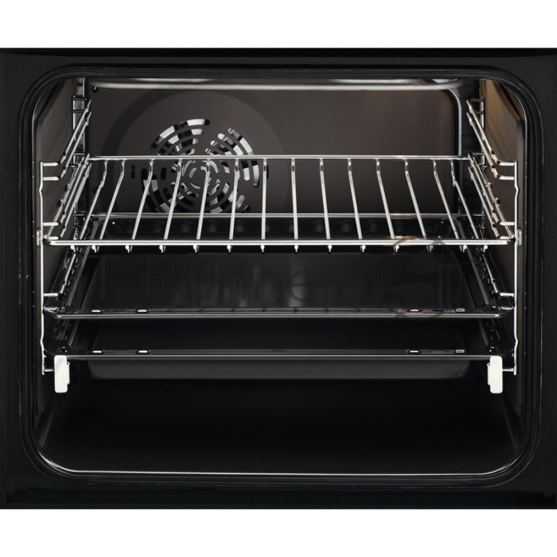 Встраиваемая электрическая духовка Electrolux OEF5C50V / SurroundCook, основной цвет - белый, утапливаемые переключатели, таймер отключения, отложенный старт, будильник, хромированные направляющие из нержавеющей стали, телескопические направляющие F