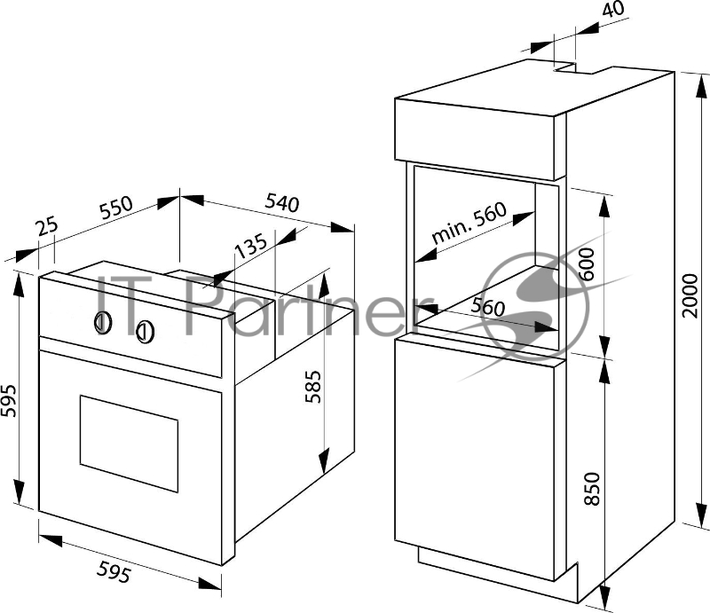 Духовой шкаф Электрический Hansa BOEI69475 нержавеющая сталь
