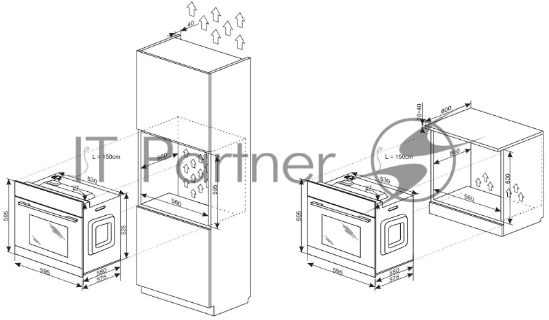 Духовой шкаф Электрический Hansa BOEI684721 нержавеющая сталь/черный