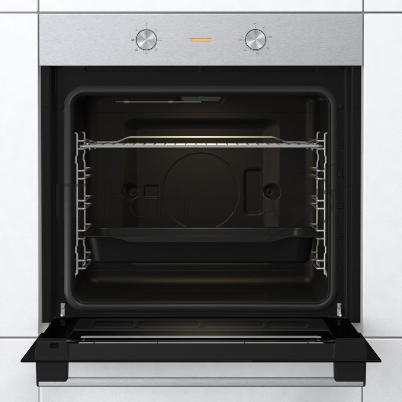 Встраиваемая электрическая духовка GORENJE BO6712E02XK 60 см Духовой шкаф, Полезный объем: 77 л, Механическое управление, Стандартный шарнир дверцы, Решетка, Съемные направляющие, Дверца CompactDoor: 2 стекла + 1 термослой, Защитное покрытие Antifing