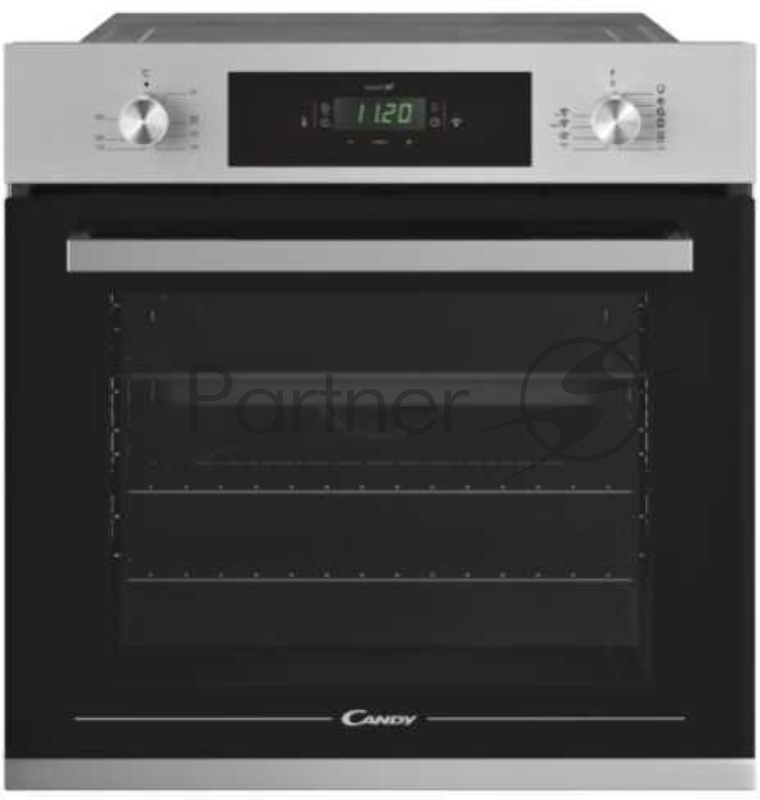 Встраиваемая электрическая духовка CANDY FCP815X E0/E, Timtless, сенсорное управление, управление через мобильное приложение simply-Fi (Wi-Fi), металлические направляющие, акваочистка, гриль,конвекция, 2 стекла в дверце, 70 л, защита от отпечатков, н