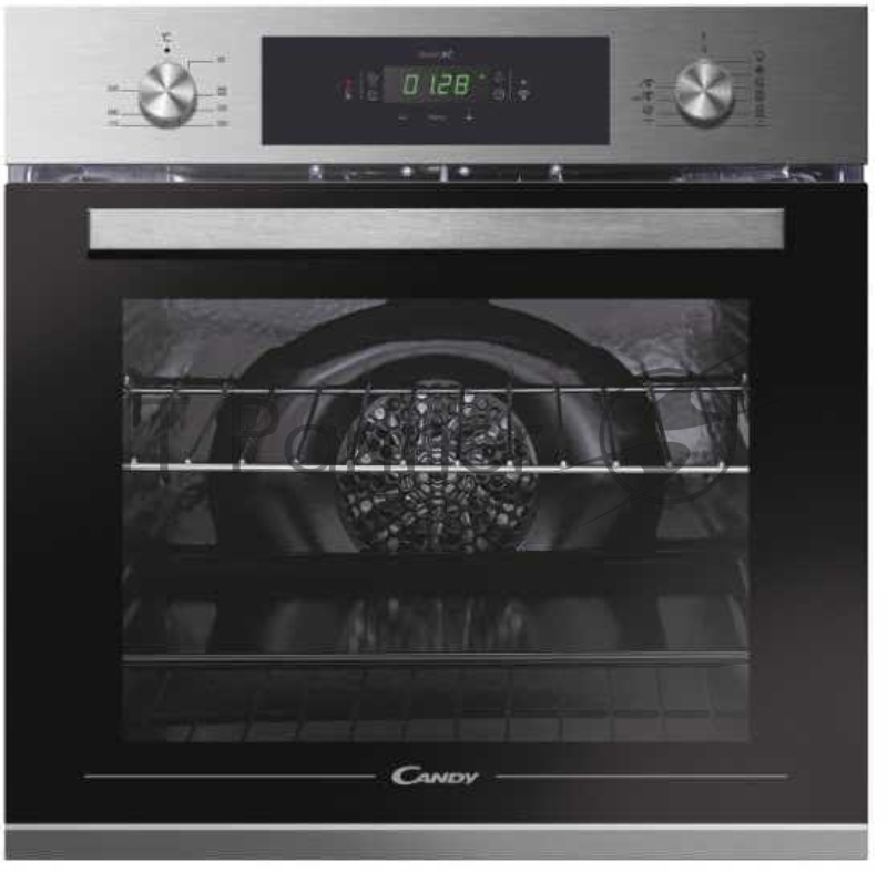 Встраиваемая электрическая духовка CANDY FCP815X E0/E, Timtless, сенсорное управление, управление через мобильное приложение simply-Fi (Wi-Fi), металлические направляющие, акваочистка, гриль,конвекция, 2 стекла в дверце, 70 л, защита от отпечатков, н