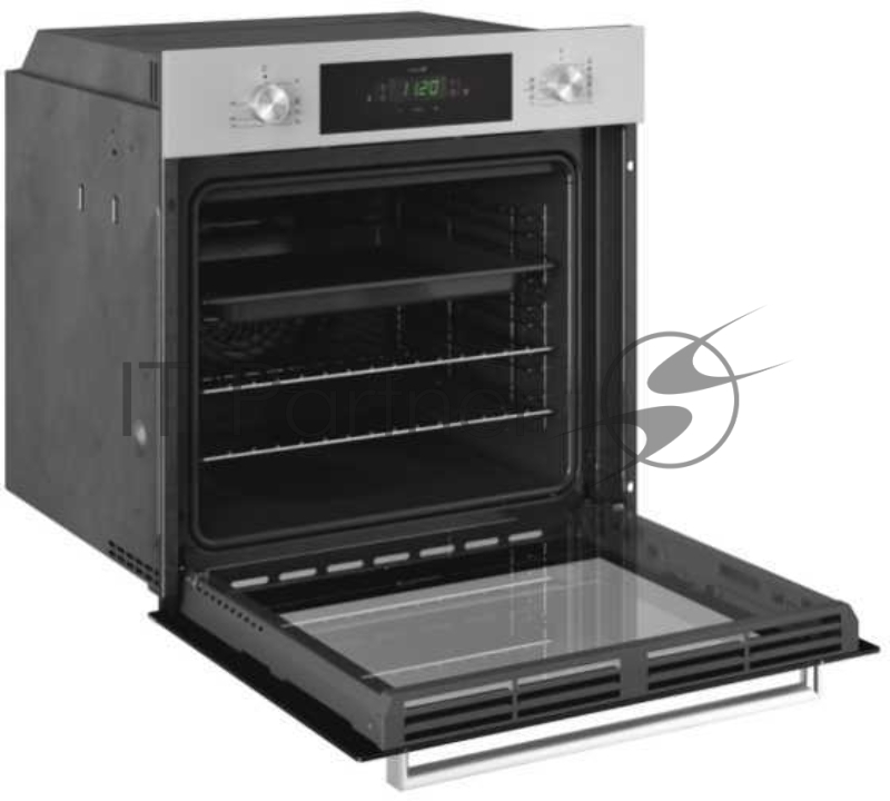 Встраиваемая электрическая духовка CANDY FCP815X E0/E, Timtless, сенсорное управление, управление через мобильное приложение simply-Fi (Wi-Fi), металлические направляющие, акваочистка, гриль,конвекция, 2 стекла в дверце, 70 л, защита от отпечатков, н