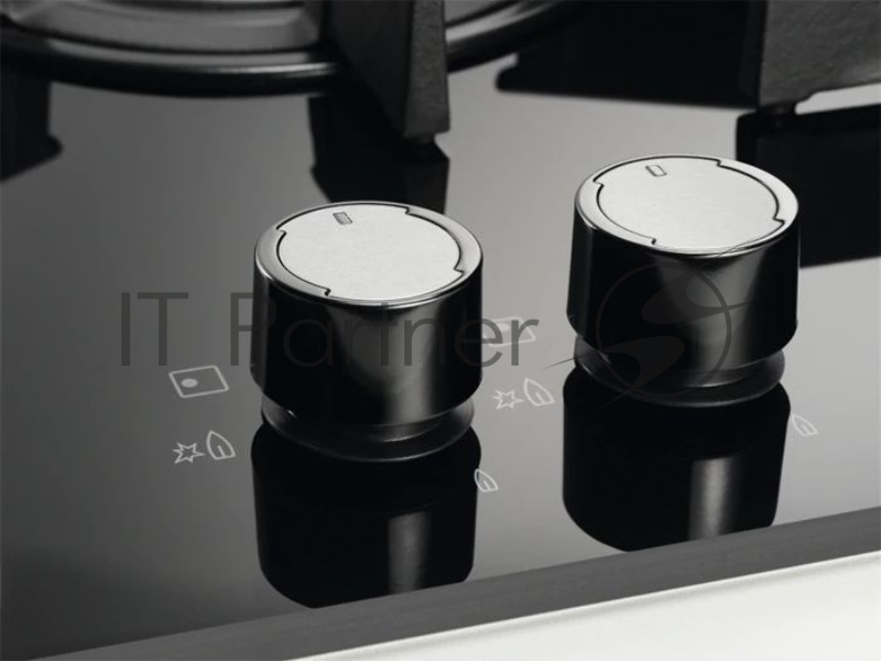 Встраиваемая газовая панель ELECTROLUX EGT97657NK / 74х51, газовая, стеклокерамика, независимая, электроподжиг, газ-контроль, черная