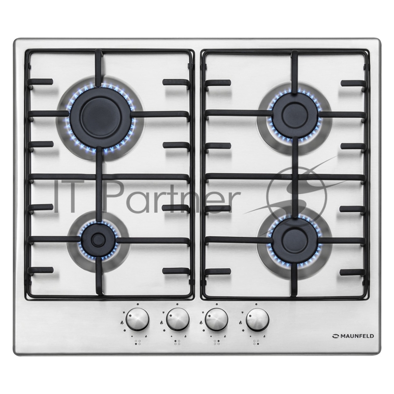 Газовая панель MAUNFELD EGHS.64.3ES / 60см • Тип установки: независимая • Управление: фронтальное, переключатели поворотные • Нагревательный элемент: конфорка, 4шт • Мощность конфорок, Вт: 2600, 1700, 1700, 1000• Материал исполнения: нержавеющая ста