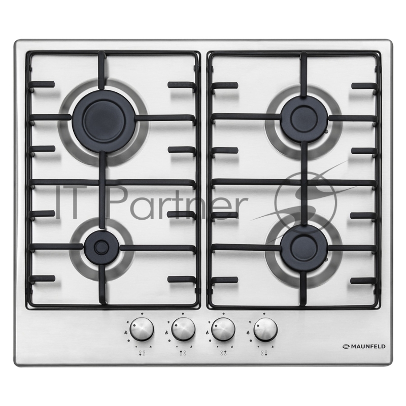 Газовая панель MAUNFELD EGHS.64.3ES / 60см • Тип установки: независимая • Управление: фронтальное, переключатели поворотные • Нагревательный элемент: конфорка, 4шт • Мощность конфорок, Вт: 2600, 1700, 1700, 1000• Материал исполнения: нержавеющая ста