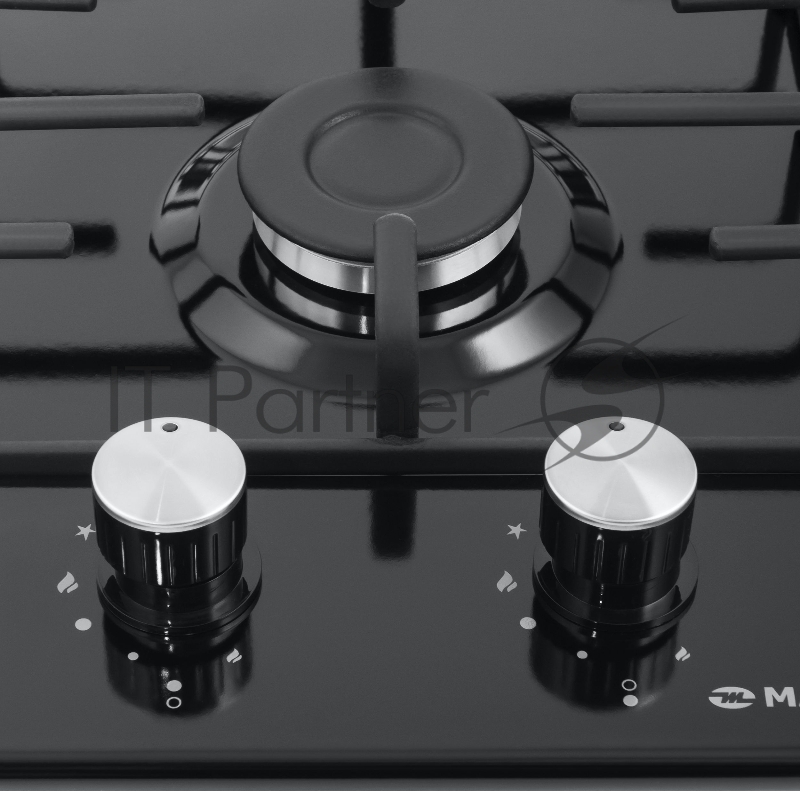 Газовая панель MAUNFELD EGHE.32.3EB/G , 30см фронтальное, переключатели поворотные , металл/эмал