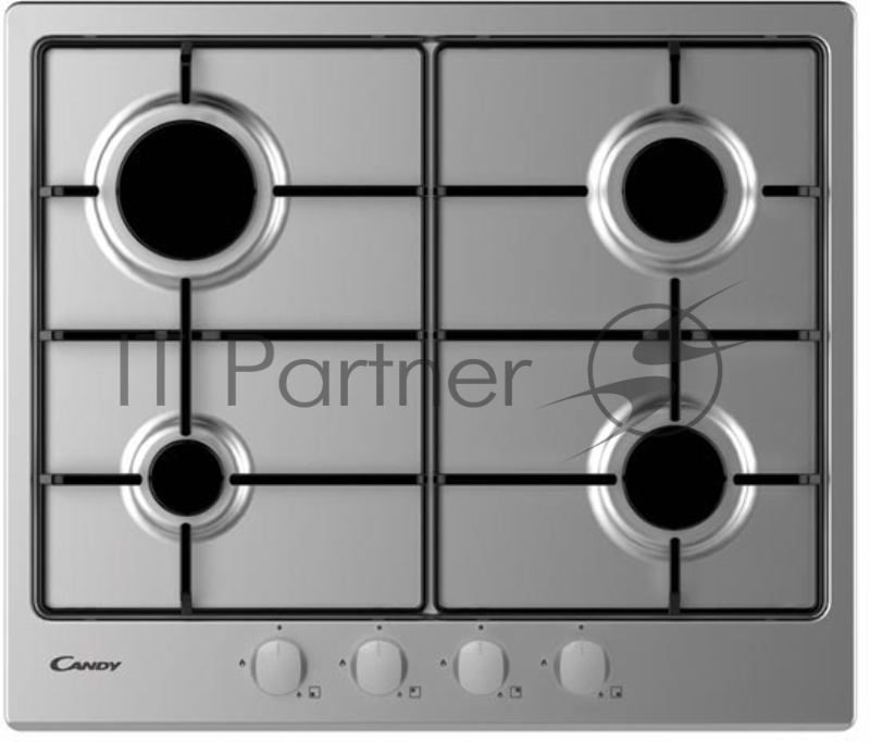 Варочная панель Candy CHW6BRX поверхность из нержавеющей стали 4 газовые конфорки переключатели поворотные электроподжиг независимая установка
