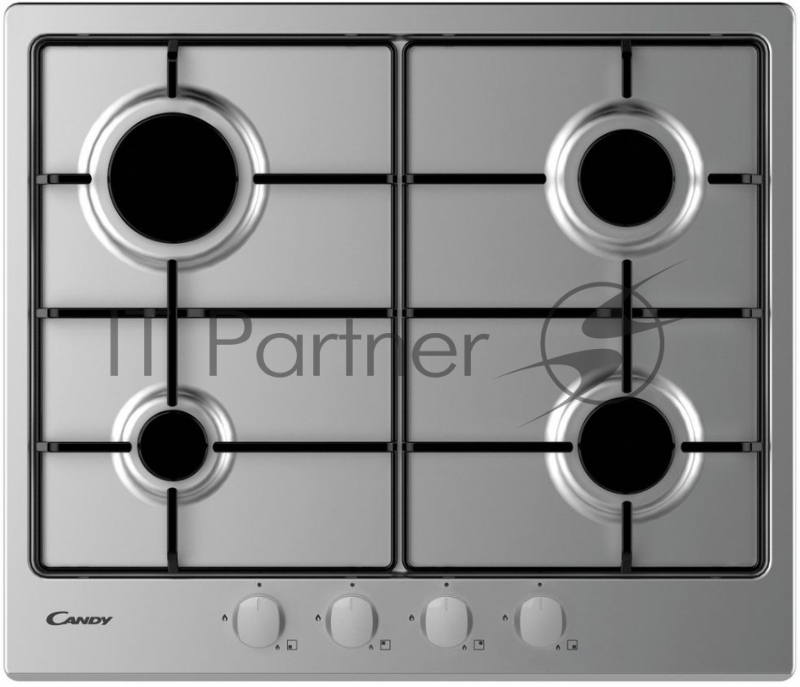 Варочная панель Candy CHW6BRX поверхность из нержавеющей стали 4 газовые конфорки переключатели поворотные электроподжиг независимая установка