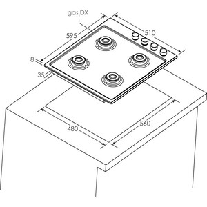 Варочная панель газовая Candy CHW6WLW