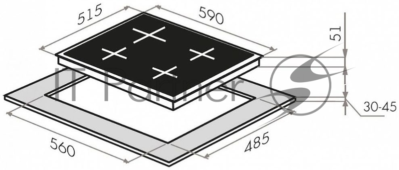 Газовая панель MAUNFELD EGHG.64.1CW/G
