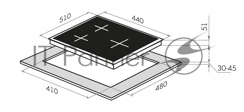 Газовая панель MAUNFELD EGHE.43.33CB/G