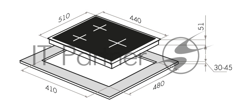 Газовая панель MAUNFELD EGHE.43.33CB/G