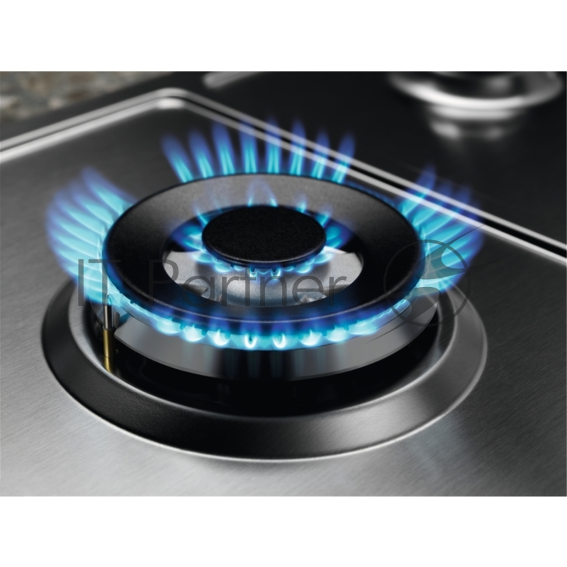 Газовая варочная поверхность ELECTROLUX , 3 чугунных держателя, газконтроль варочной поверхности, интегрированный автоподжиг варочной поверхности, WOK