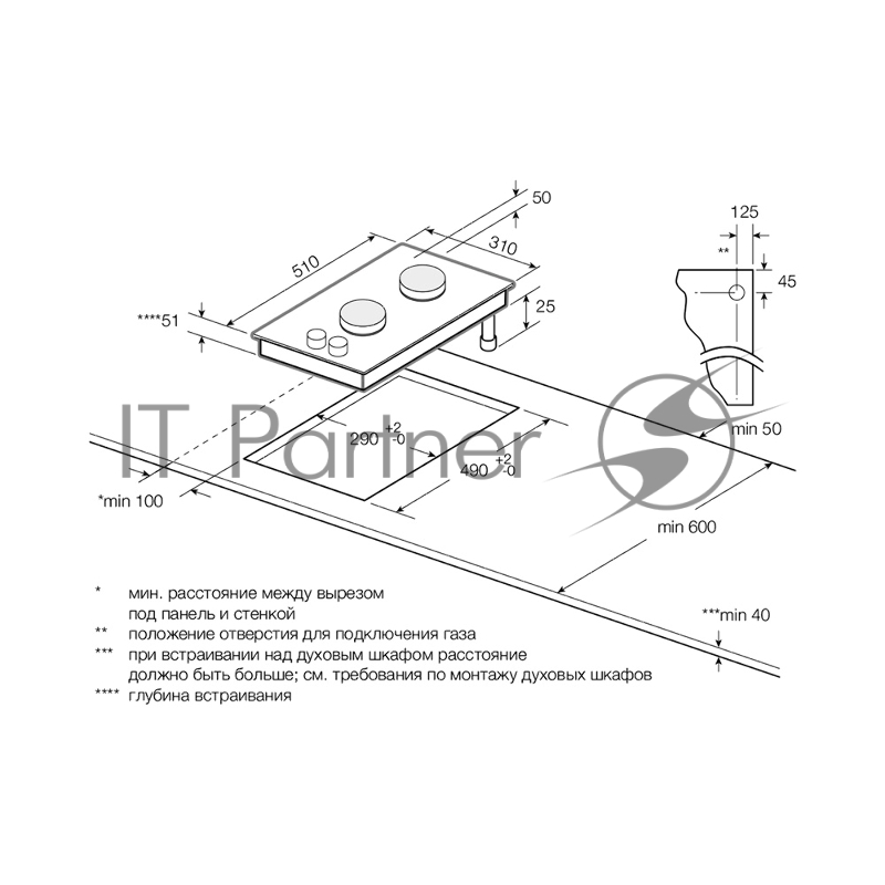 Газовая варочная поверхность GRAUDE GS 30.1 SM, шт