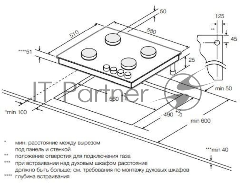 Газовая варочная поверхность GRAUDE GSK 60.1 EM, шт