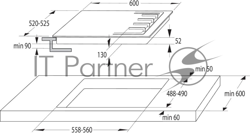 Газовая варочная поверхность Gorenje GE690X нержавеющая сталь