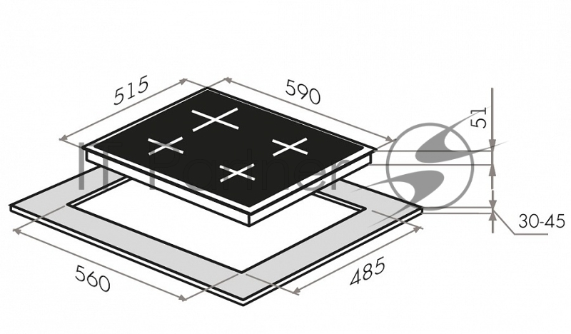 Газовая варочная панель MAUNFELD EGHG.64.2CBGG