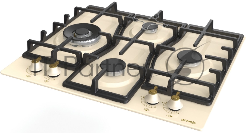 Встраиваемые варочные панели GORENJE Встраиваемые варочные панели GORENJE/ Газовая варочная панель, Цвет: Слоновая кость, Газовая варочная панель, Решетки: Чугунные решетки, Автоматический электроподжиг варочной поверхности, Габаритные размеры (вхшхг