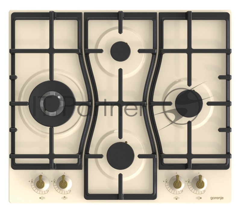 Встраиваемые варочные панели GORENJE Встраиваемые варочные панели GORENJE/ Газовая варочная панель, Цвет: Слоновая кость, Газовая варочная панель, Решетки: Чугунные решетки, Автоматический электроподжиг варочной поверхности, Габаритные размеры (вхшхг