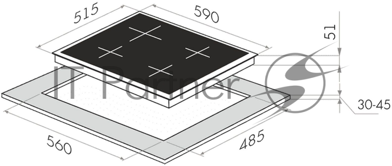 Газовая варочная панель MAUNFELD EGHG.64.13STS-EBG
