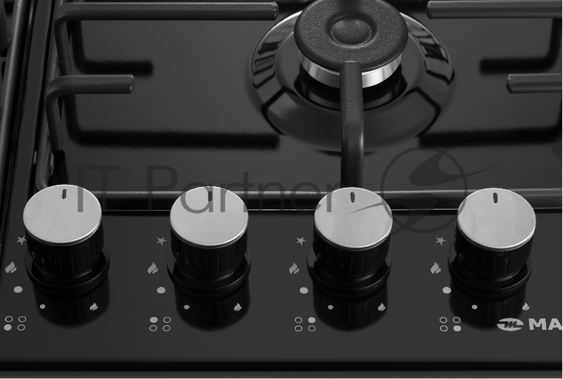 Встраиваемая газовая панель MAUNFELD EGHE.64.3STS-EB, черная