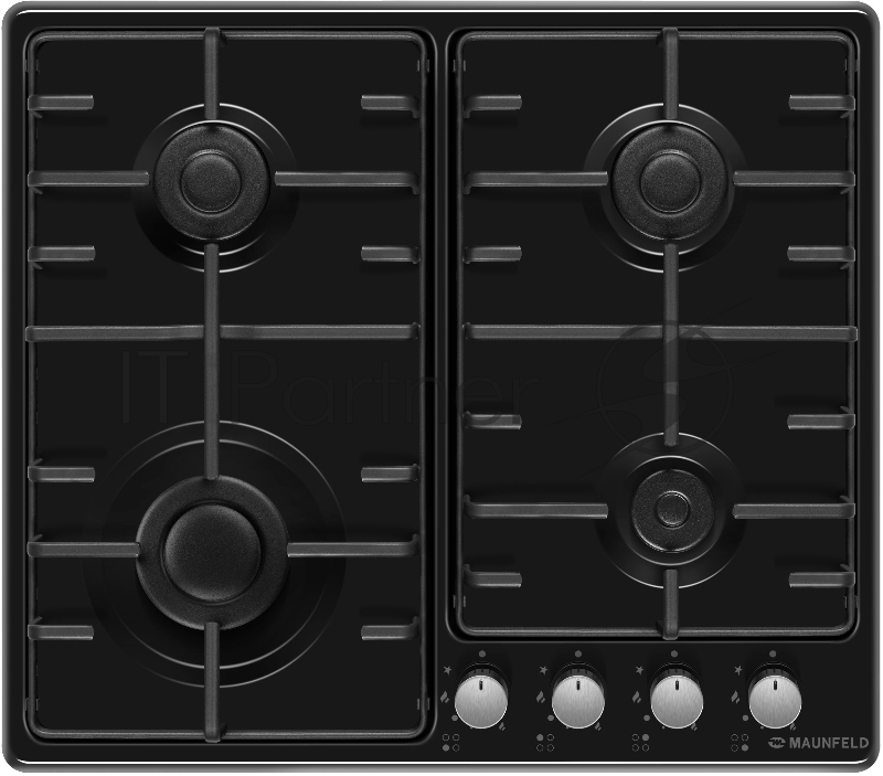 Встраиваемая газовая панель MAUNFELD EGHE.64.3STS-EB, черная