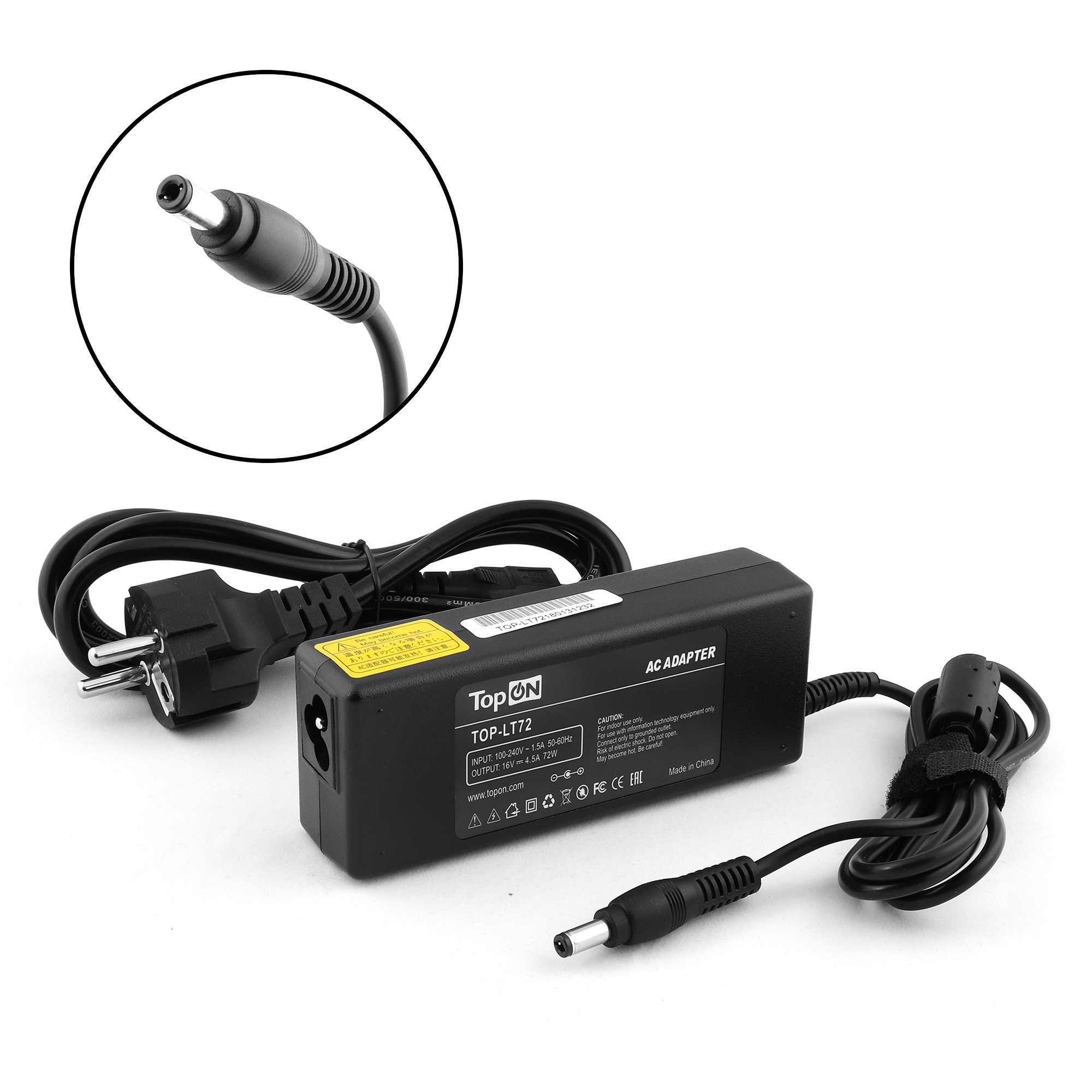 Блок питания для ноутбука IBM Lenovo ThinkPad A30, R50, T20, T40, X40, E530, 770 Series. 16V 4.5A (5.5x2.5 mm) 72W. 83H6739, 11J8959, 12J2453.