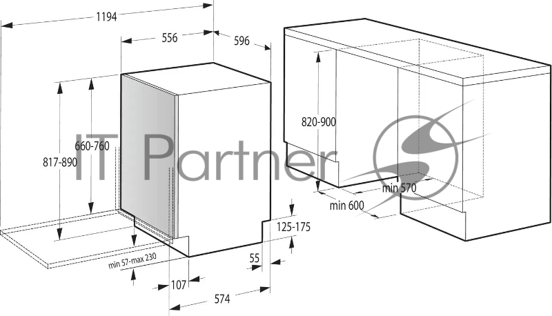 Посудомоечная машина Gorenje GV631D60 1700Вт полноразмерная