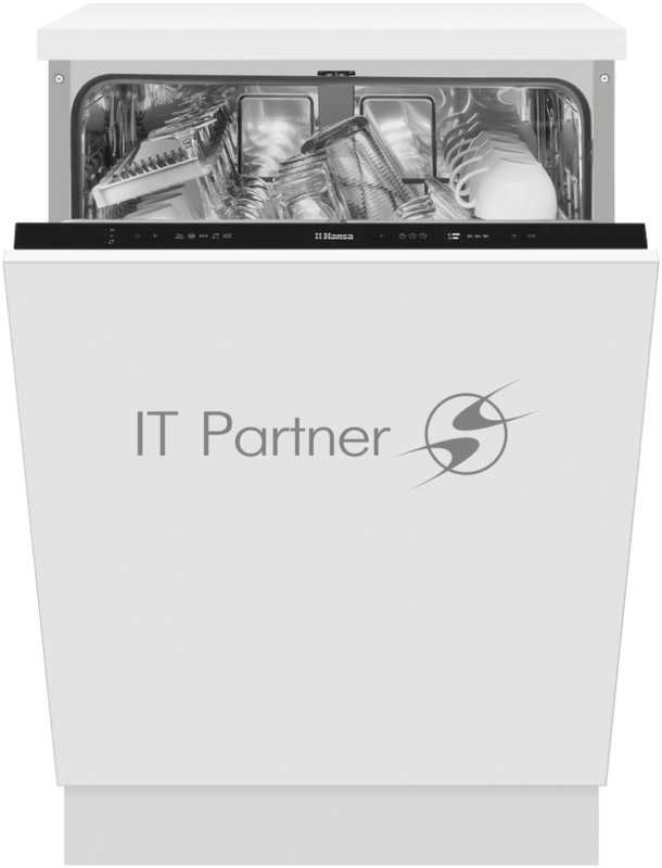 Встраиваемая посудомоечная машина Hansa ZIM635Q. Ширина - 60 см, 2 корзины, 5 программ, 13 комплектов. Механическое управление. Автопрограмма. Программа «1 час». Программа «Гигиена». Звуковая индикация. Aquastop. Программа самоочистки, напоминание о