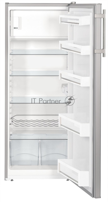 Холодильник LIEBHERR Kel 2834-20 001 . Цвет: серебристый Класс энергоэффективности А++ Потребление энергии за год * 161 кВт-ч/год Система размораживание капельная Наружные размеры (В/Ш/Г) 140,2 / 55,0 / 63,0 см Полезный объем, общий 250 л Полезный об