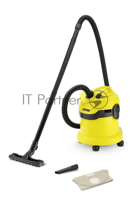Пылесос Karcher WD2 1000Вт желтый/черный