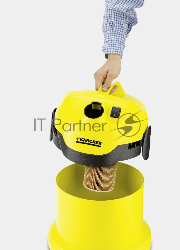 Пылесос Karcher WD2 1000Вт желтый/черный