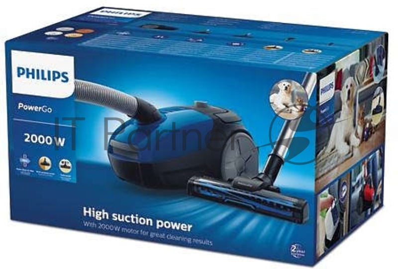 Пылесос Philips FC8296/01 2000Вт синий/черный