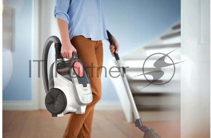 Безмешковый пылесос Philips XB2042/01, мощность мотора 1800Вт, мощность всасывания 360 Вт, емкость контейнера 1,3л, в комплекте насадка для очистки шерсти животных