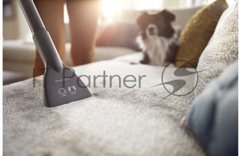 Безмешковый пылесос Philips XB2042/01, мощность мотора 1800Вт, мощность всасывания 360 Вт, емкость контейнера 1,3л, в комплекте насадка для очистки шерсти животных