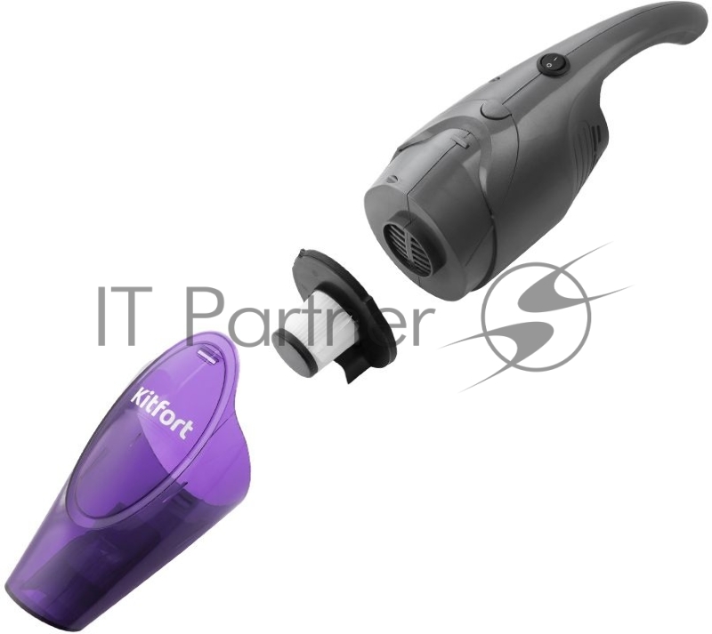 Вертикальный пылесос «2 в 1» Kitfort Мощность 600 Вт.Пылесборник 0,5 л.Уровень шума 78 дБ.