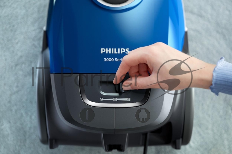 Пылесос Philips XD3010/01 Мешковый пылесос, мощность мотора 2000, мощность всасывания 325б насадка TriActive, цвет корпуса- синий