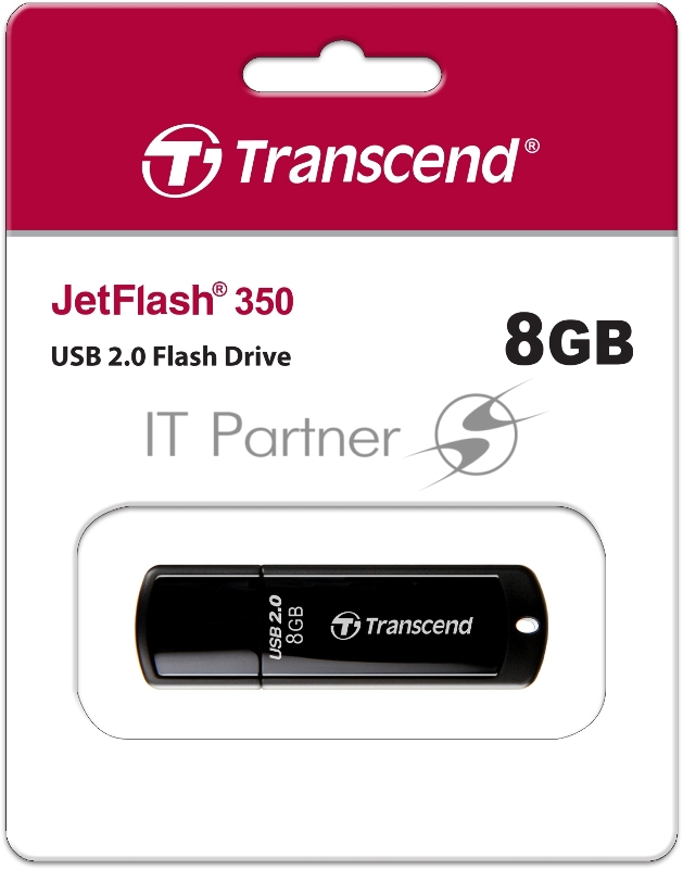 Флеш Диск Transcend 8Gb Jetflash 350 TS8GJF350 USB2.0 черный