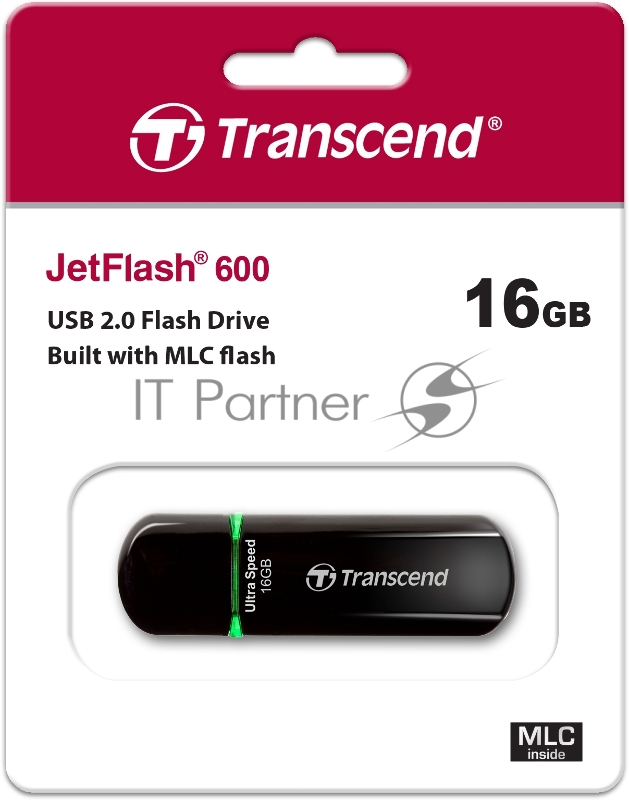 Флеш Диск Transcend 16Gb Jetflash 600 TS16GJF600 USB2.0 черный