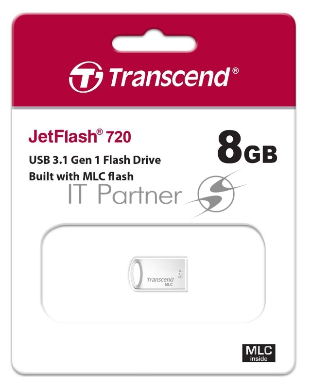 Флеш Диск Transcend 8GB JETFLASH 720 MLC, Silver