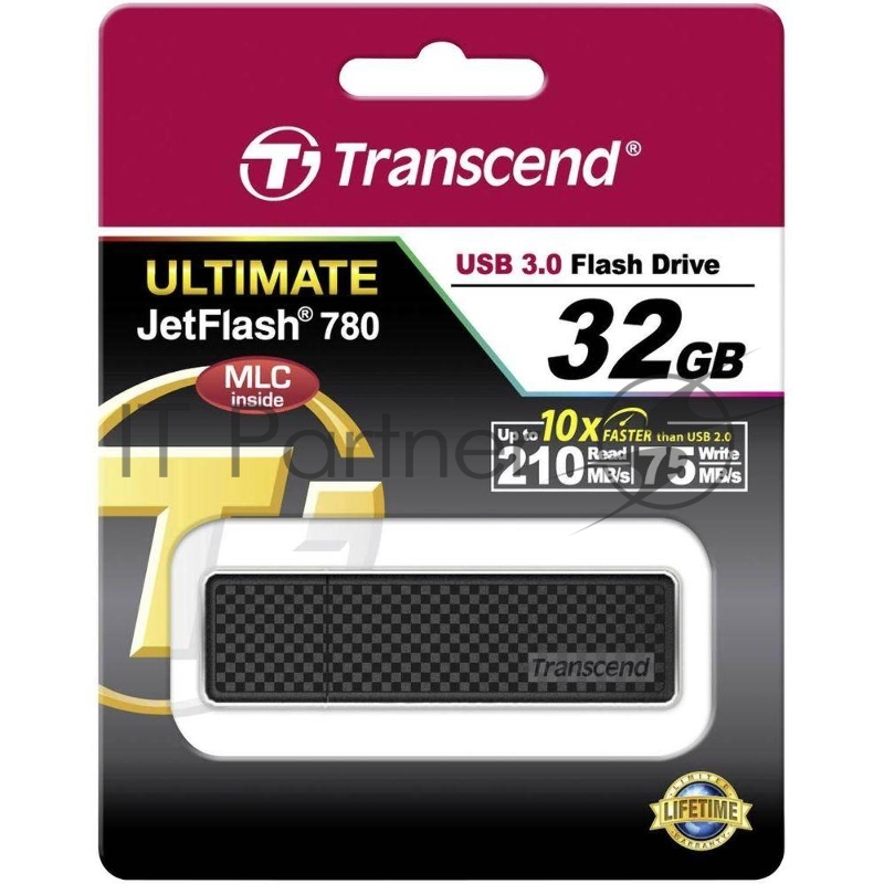 Флеш Диск Transcend 32Gb Jetflash 780 TS32GJF780 USB3.0 черный/серый