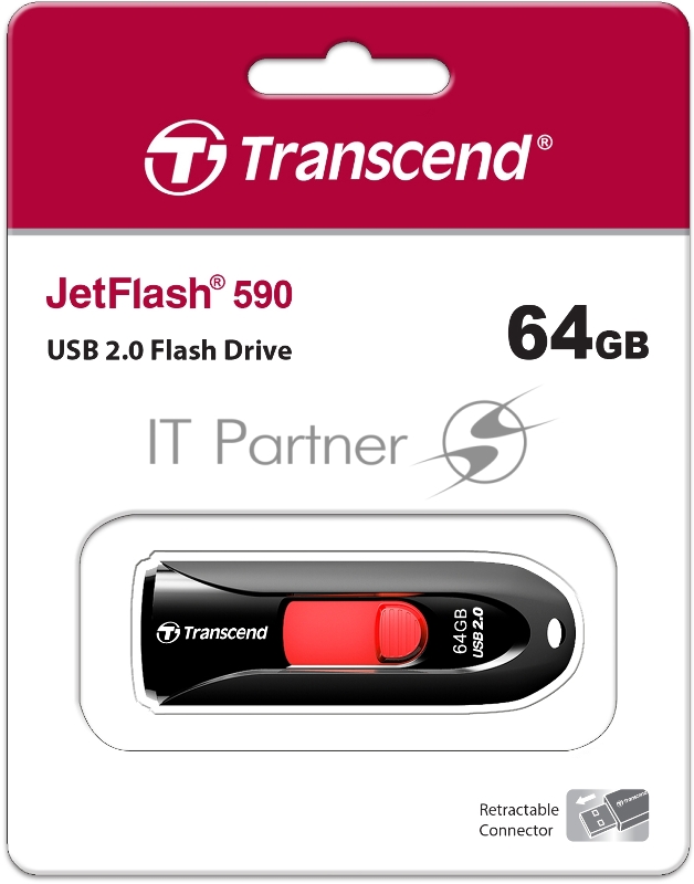 Флэш Диск Transcend USB Drive 64Gb JetFlash 590 TS64GJF590K {USB 2.0}