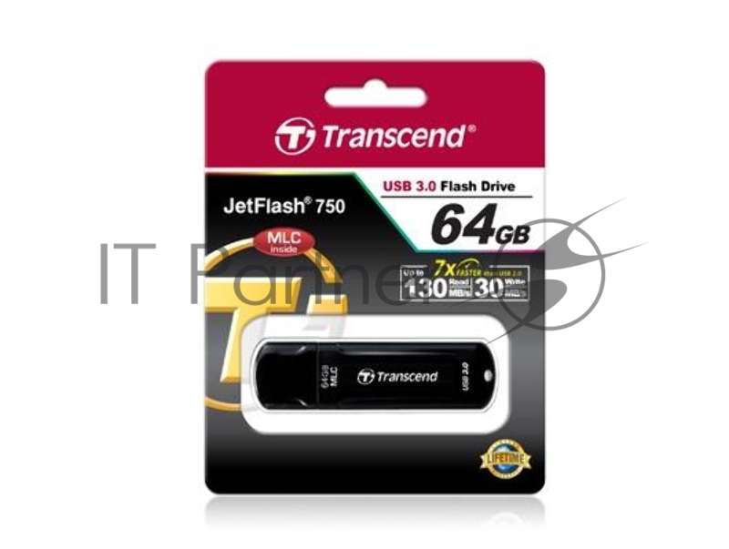Флеш Диск Transcend USB Drive 64Gb JetFlash 750 TS64GJF750K {USB 3.0}