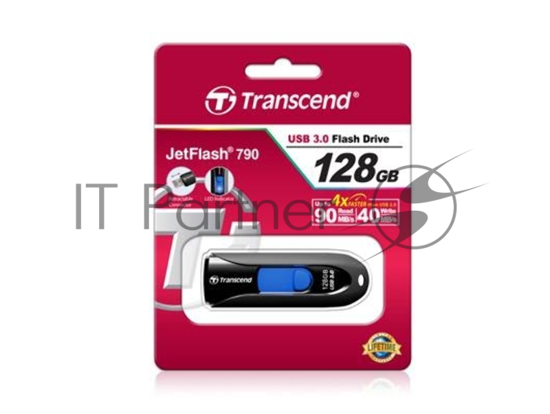 Флэш Диск Transcend USB Drive 128Gb JetFlash 790 TS128GJF790K {USB 3.0}