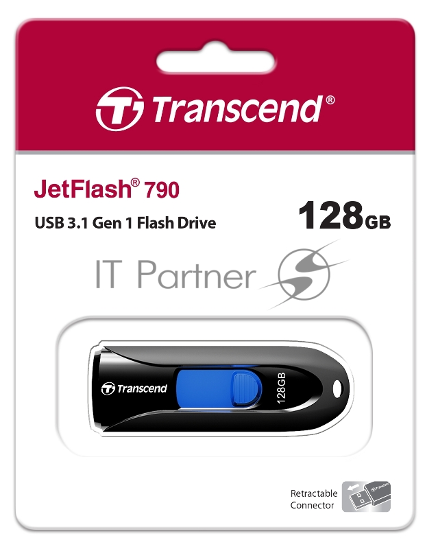 Флэш Диск Transcend USB Drive 128Gb JetFlash 790 TS128GJF790K {USB 3.0}