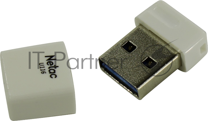 Флеш Диск Netac U116 64Gb <NT03U116N-064G-30WH>, USB3.0, миниатюрная пластиковая белая